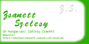 zsanett szelesy business card